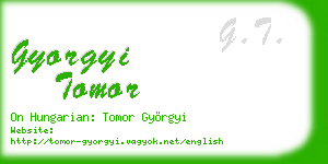 gyorgyi tomor business card