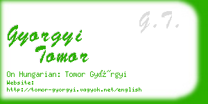 gyorgyi tomor business card